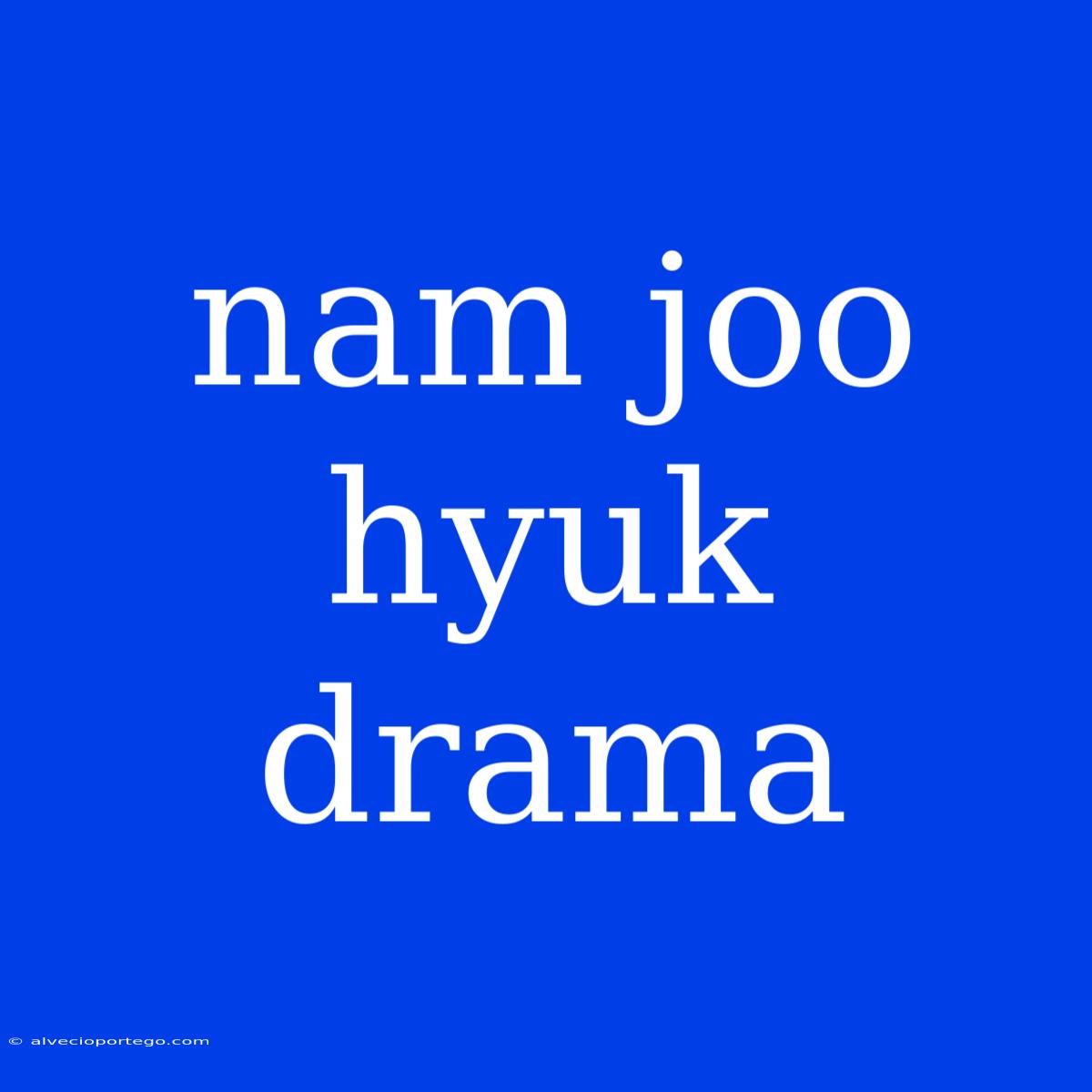 Nam Joo Hyuk Drama