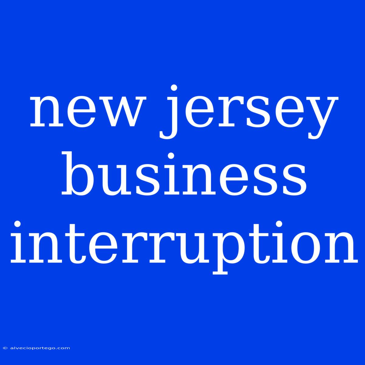 New Jersey Business Interruption