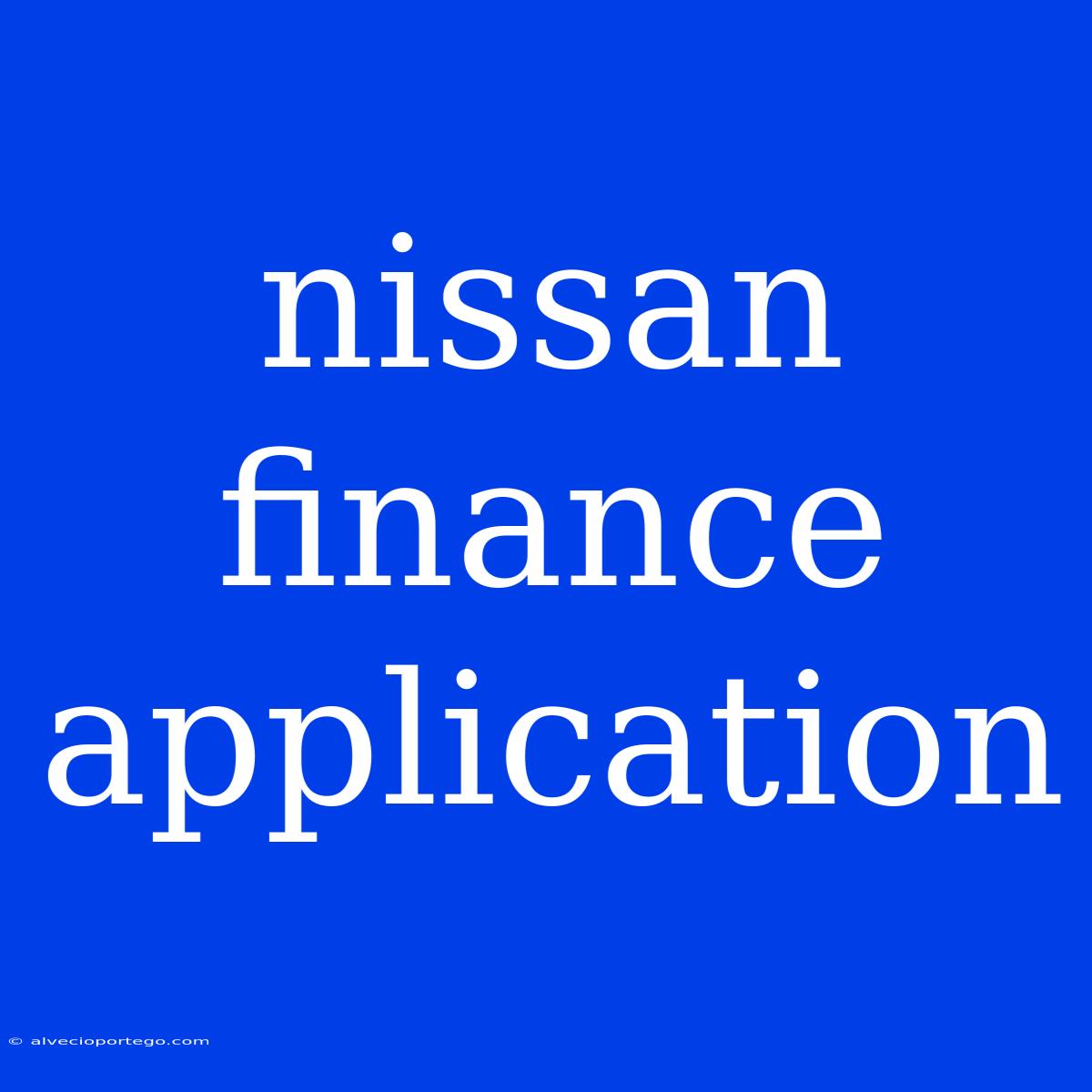 Nissan Finance Application