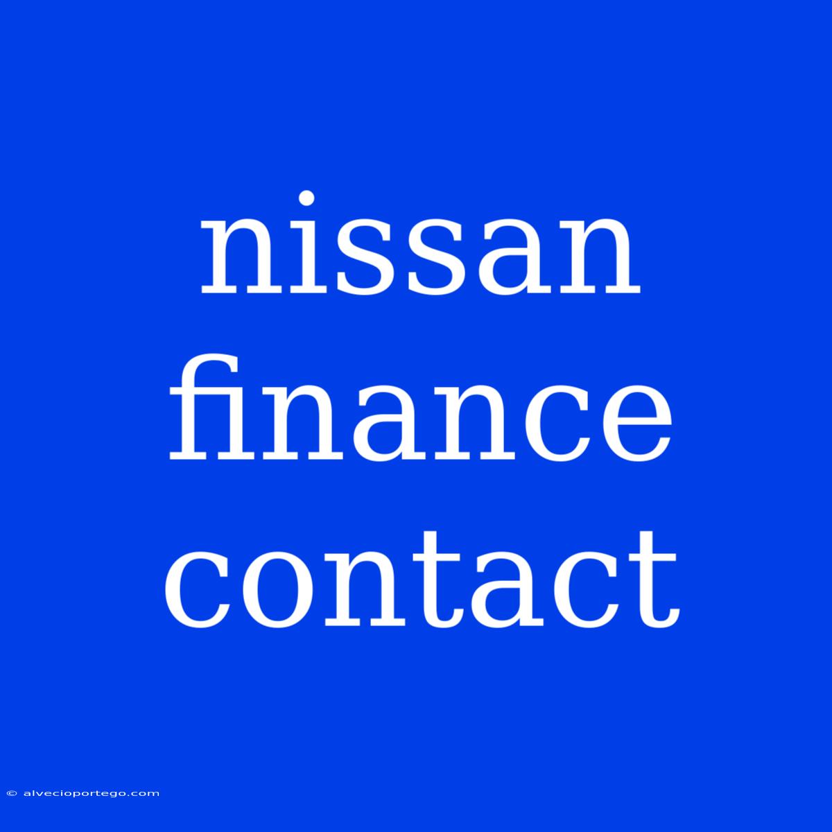 Nissan Finance Contact