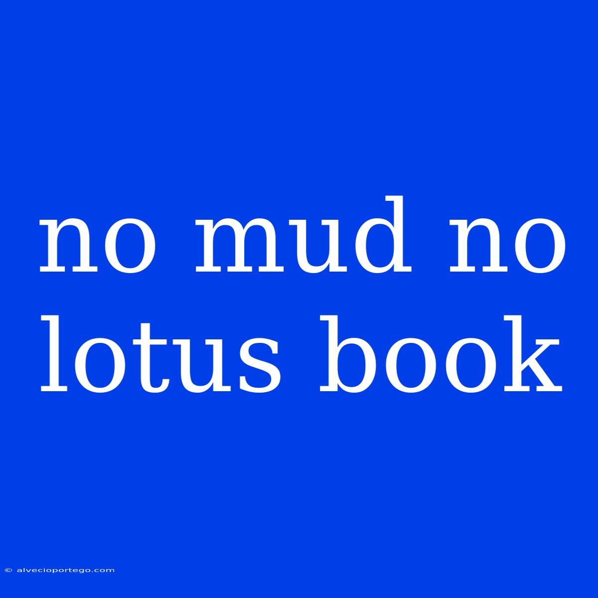 No Mud No Lotus Book