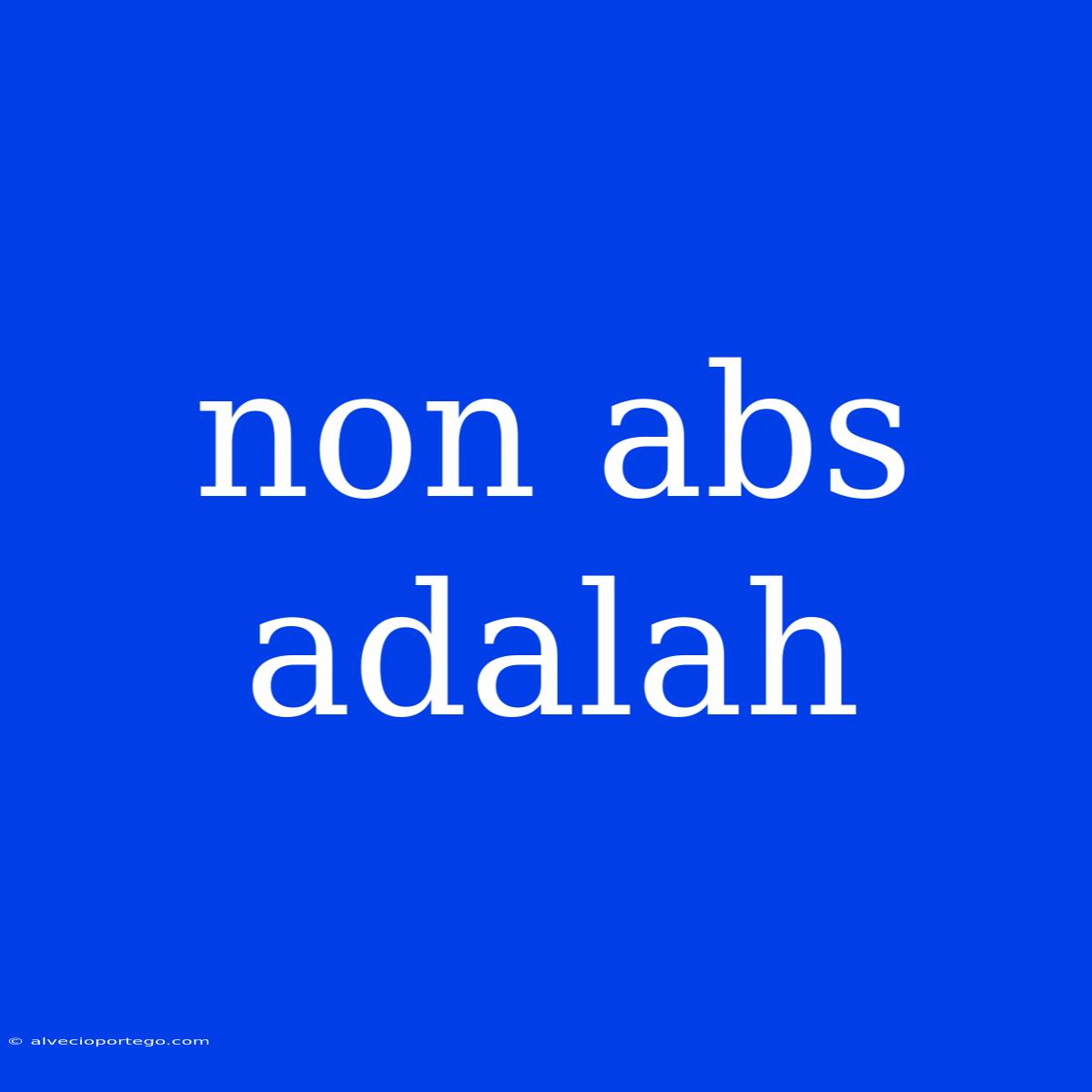 Non Abs Adalah