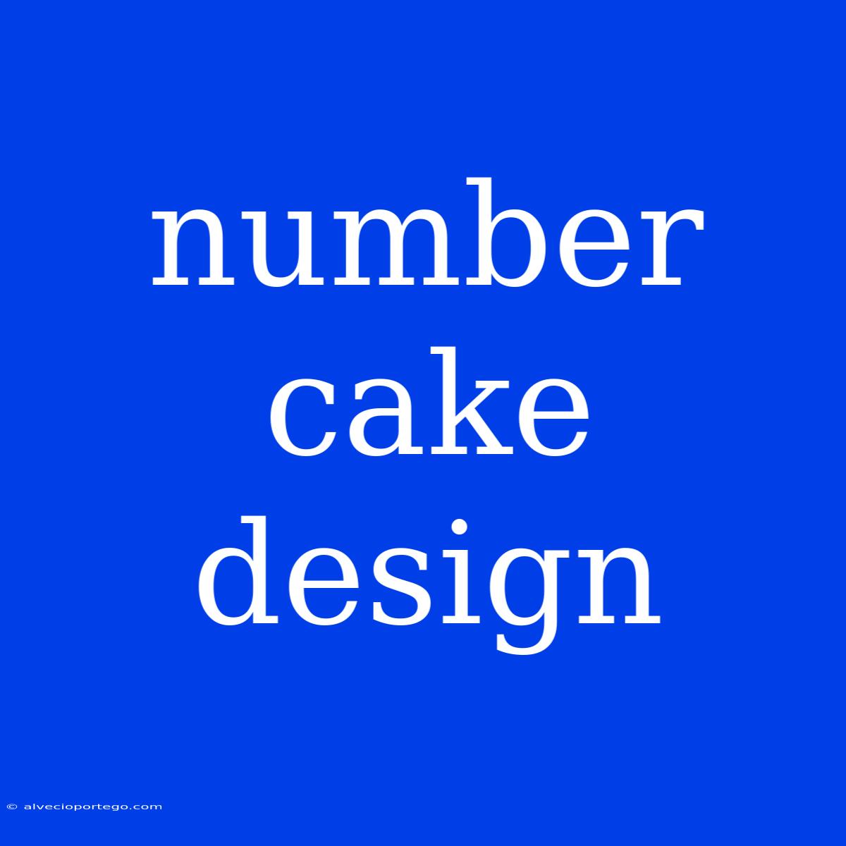 Number Cake Design