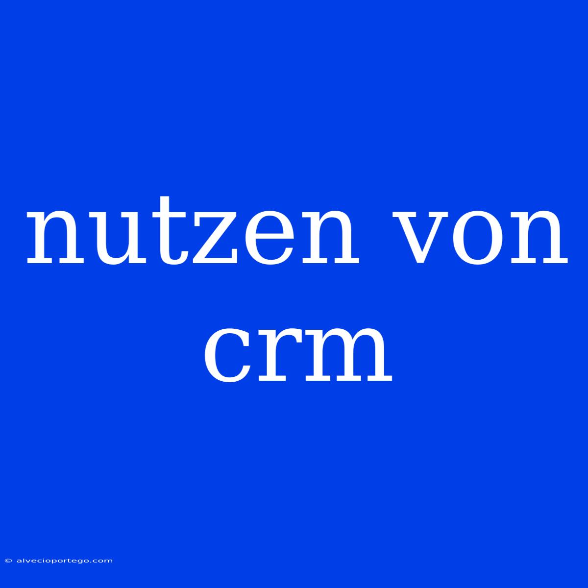 Nutzen Von Crm