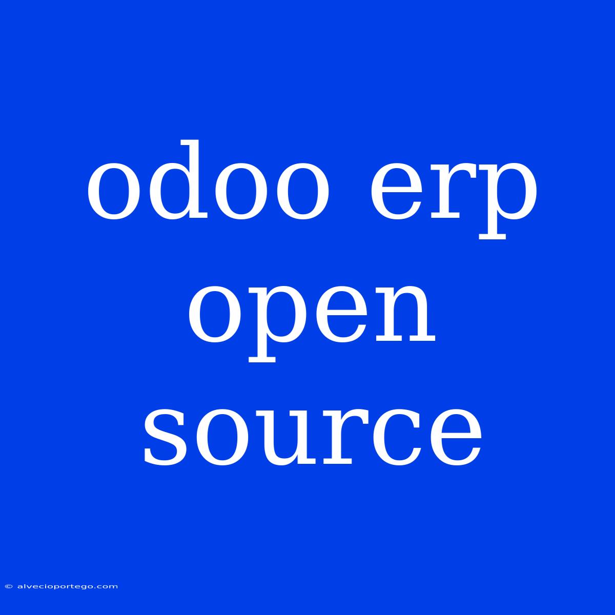 Odoo Erp Open Source