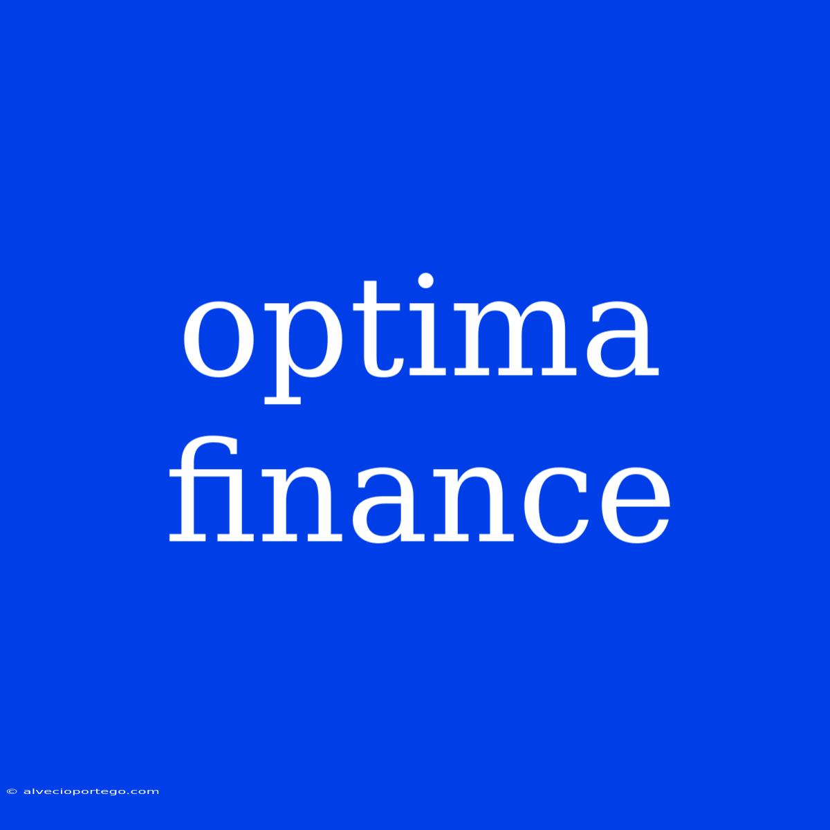 Optima Finance