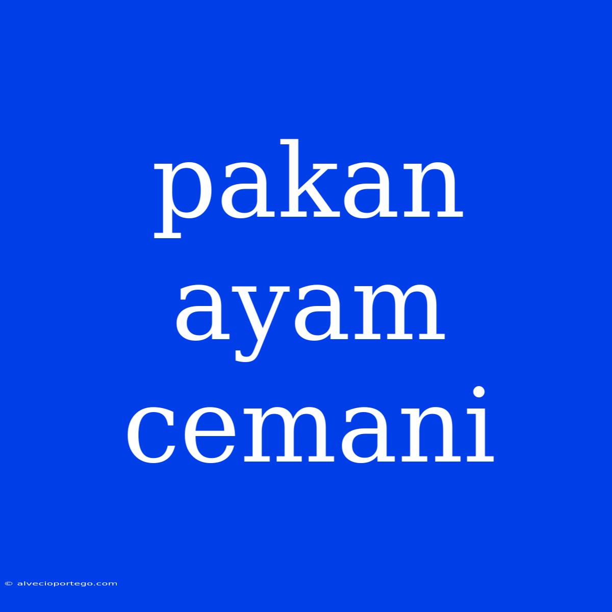 Pakan Ayam Cemani