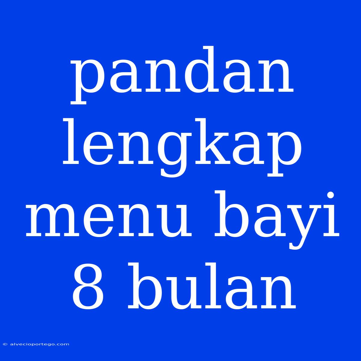 Pandan Lengkap Menu Bayi 8 Bulan