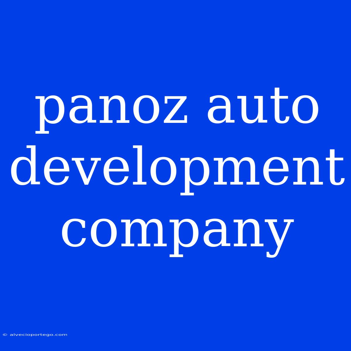 Panoz Auto Development Company