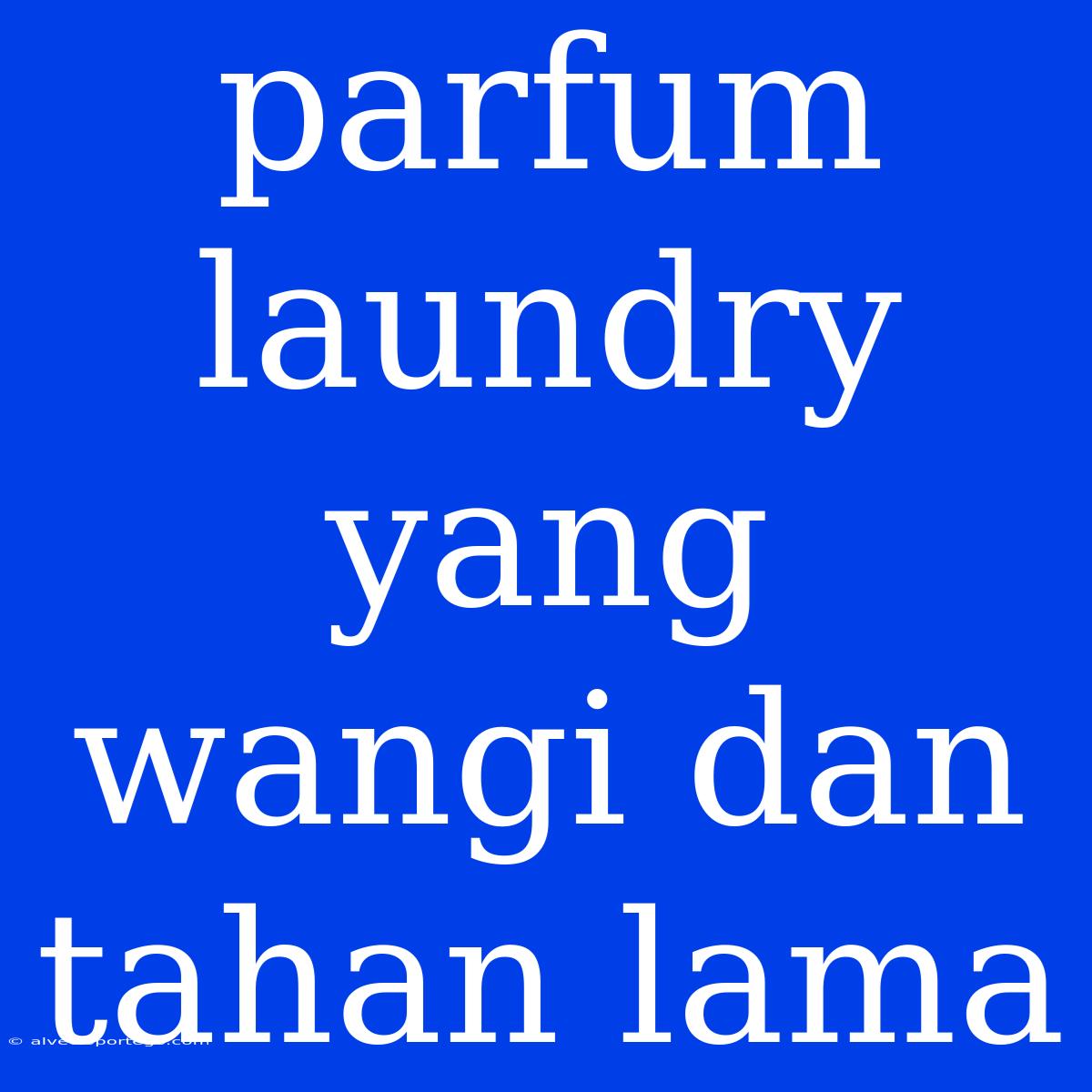 Parfum Laundry Yang Wangi Dan Tahan Lama