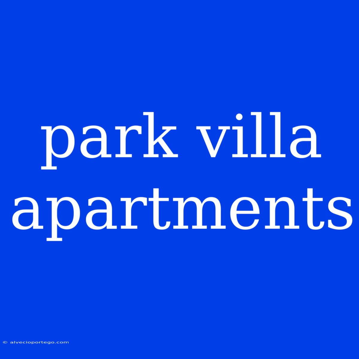 Park Villa Apartments