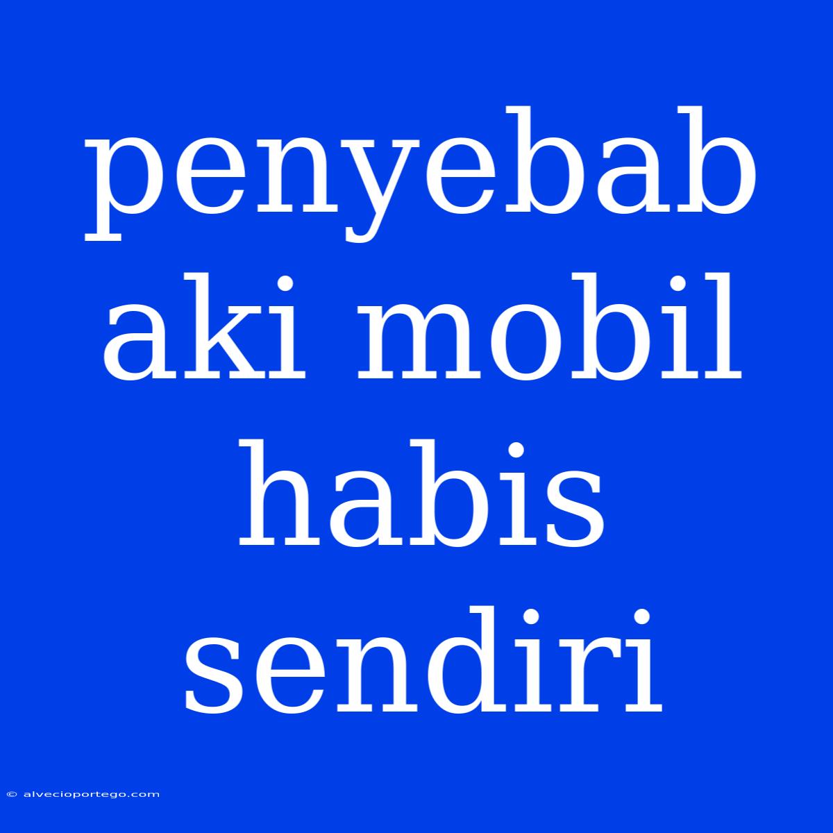 Penyebab Aki Mobil Habis Sendiri