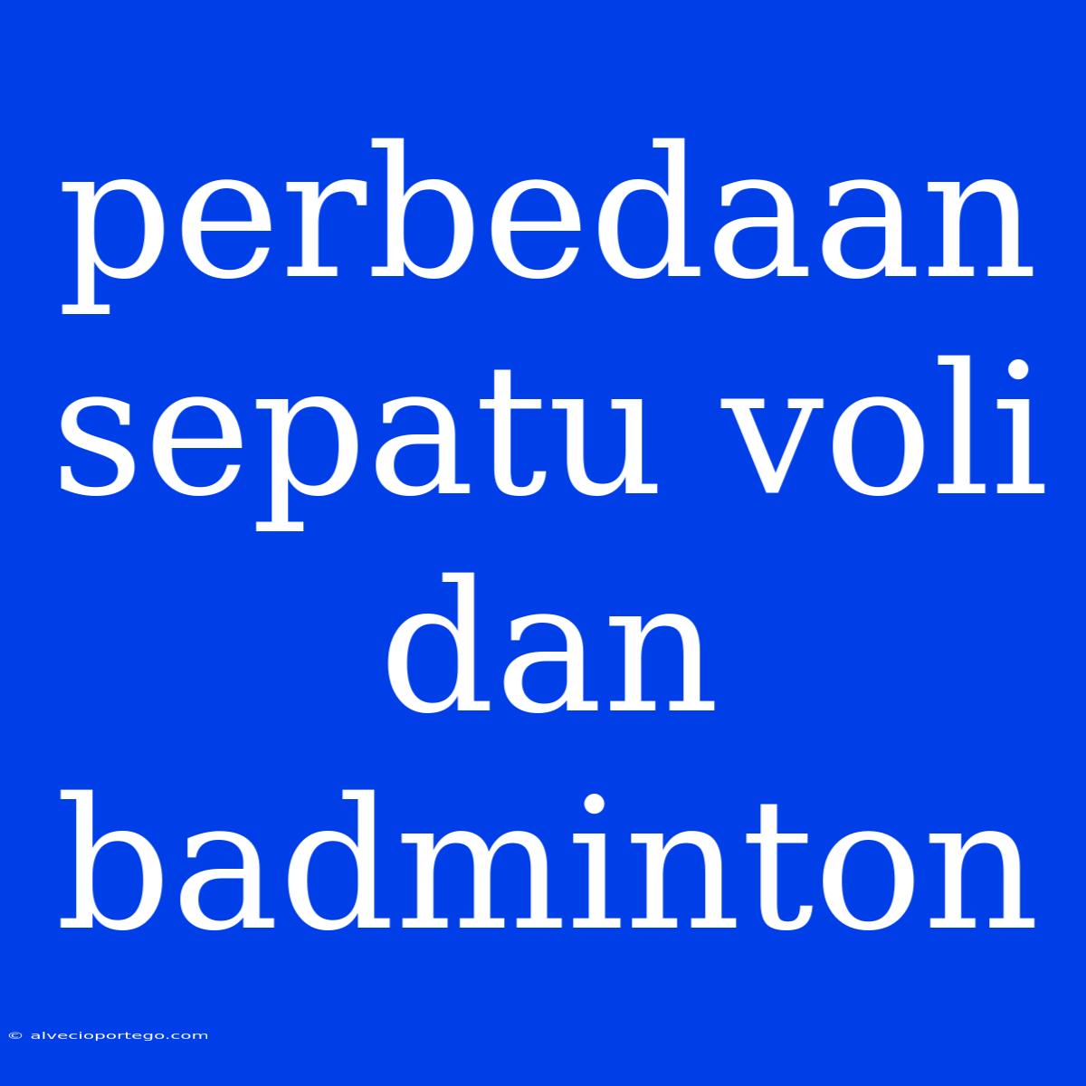 Perbedaan Sepatu Voli Dan Badminton