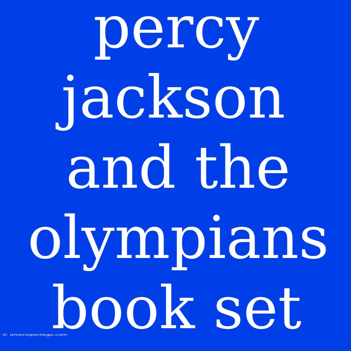 Percy Jackson And The Olympians Book Set