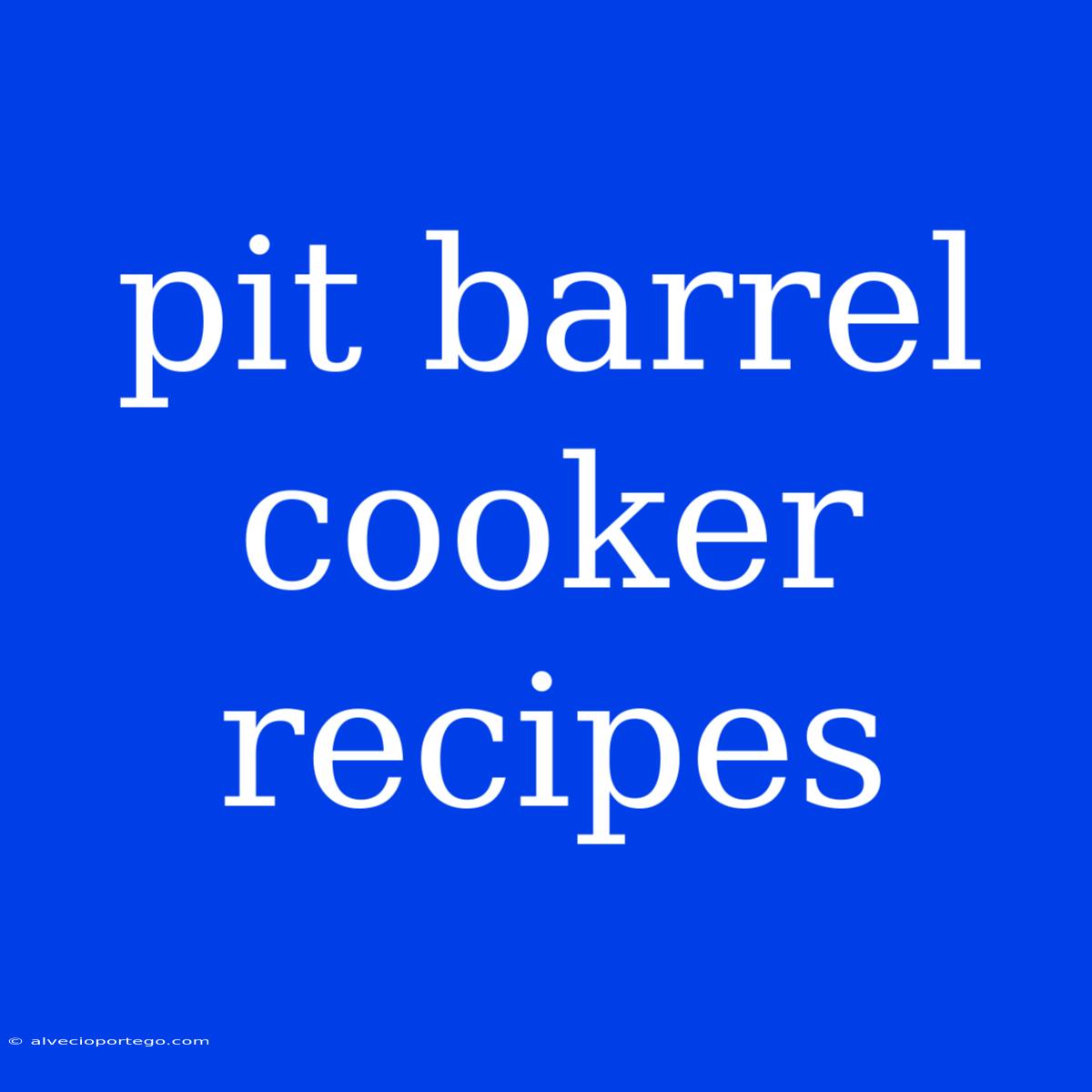 Pit Barrel Cooker Recipes