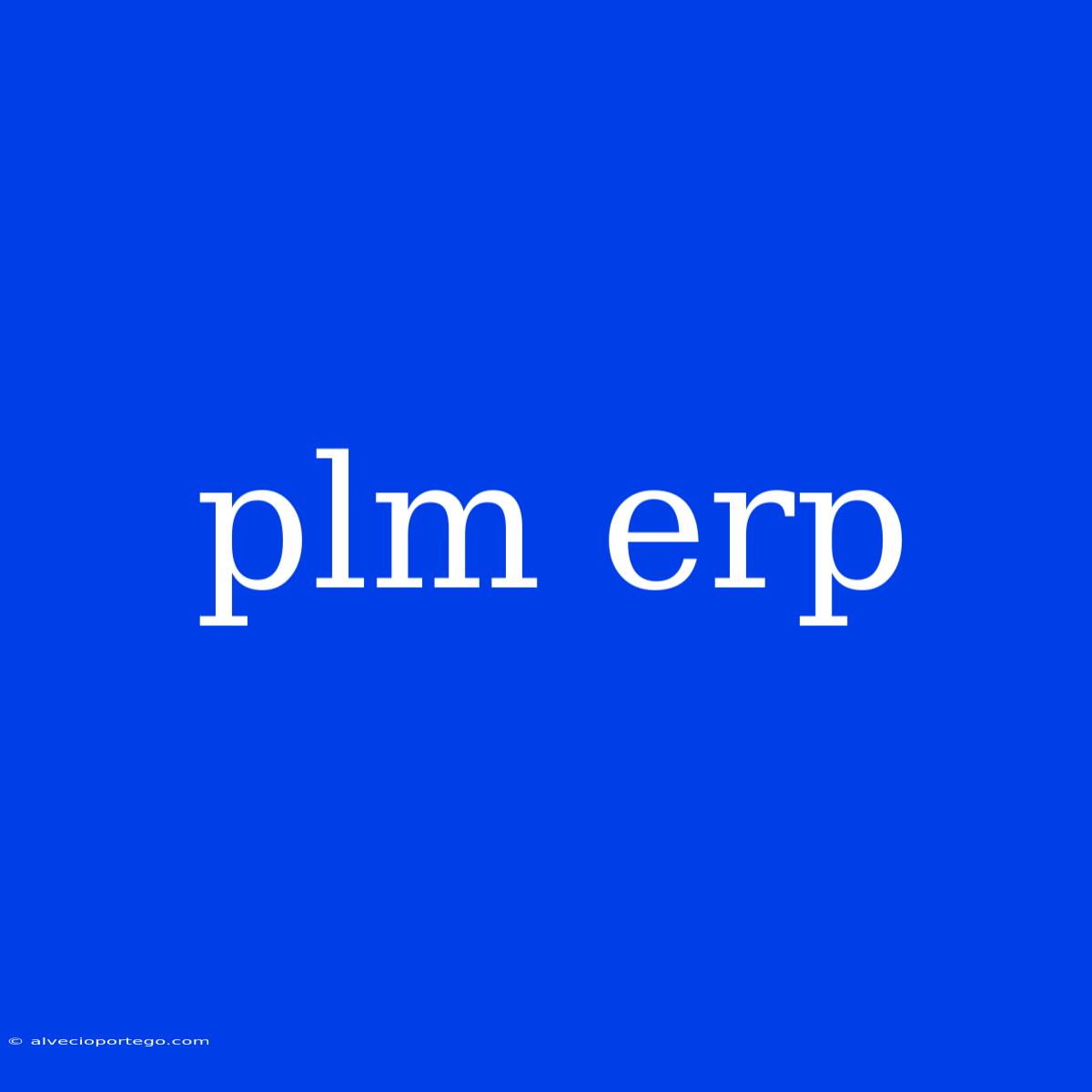 Plm Erp