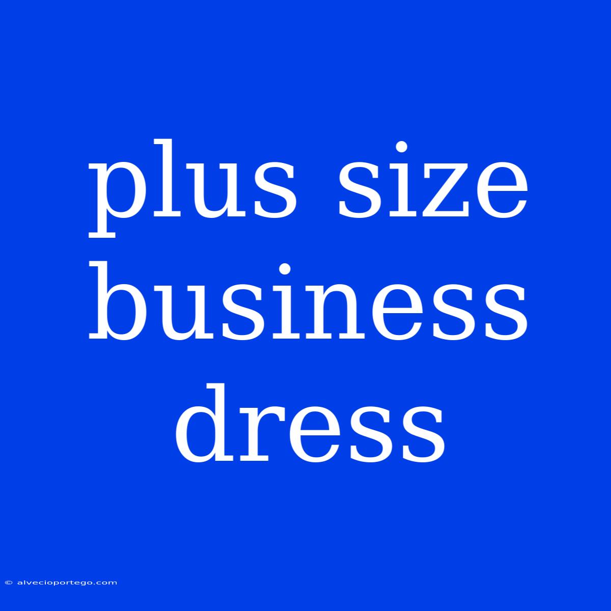 Plus Size Business Dress