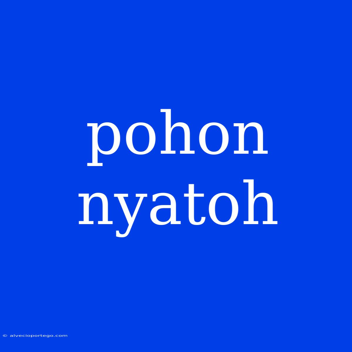 Pohon Nyatoh