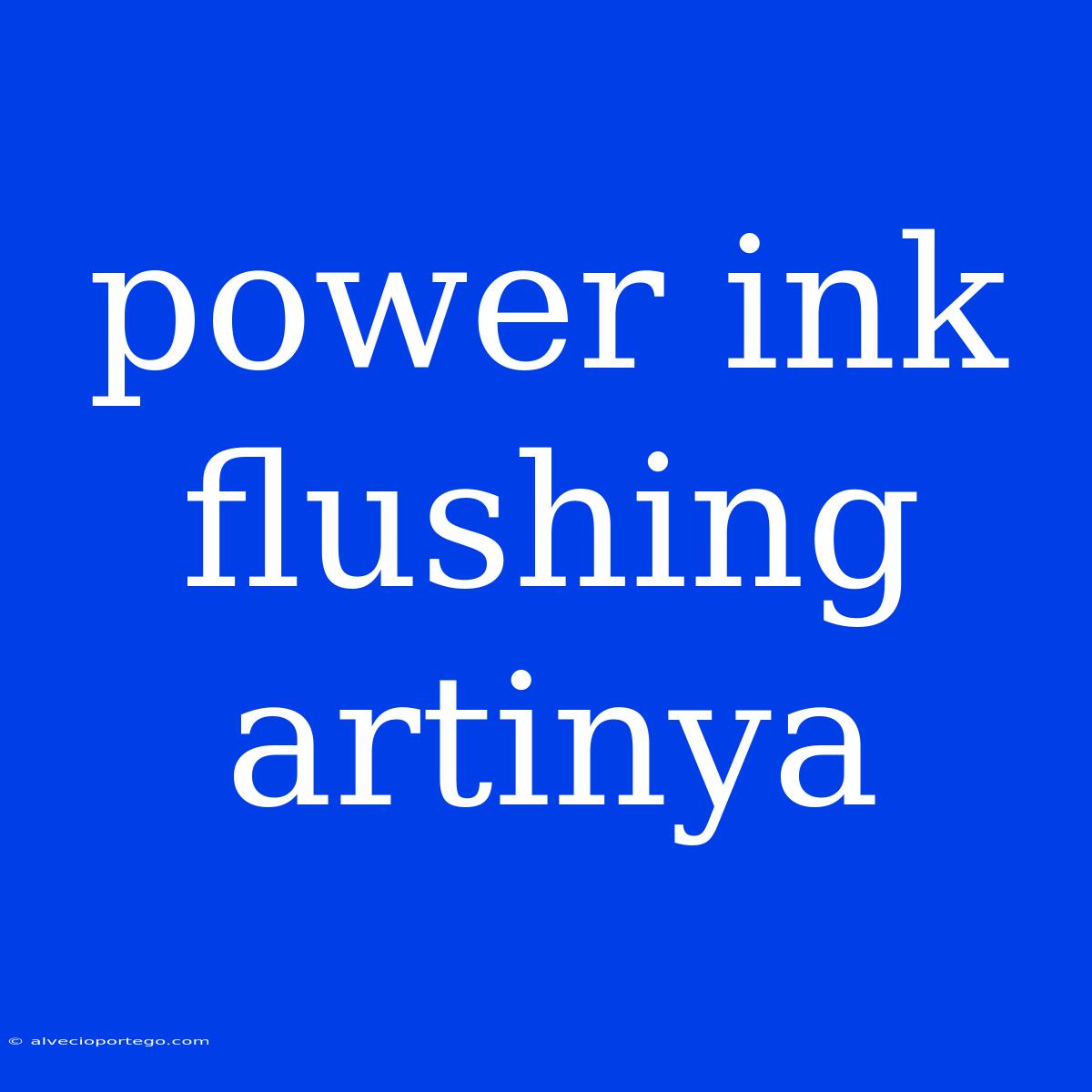 Power Ink Flushing Artinya