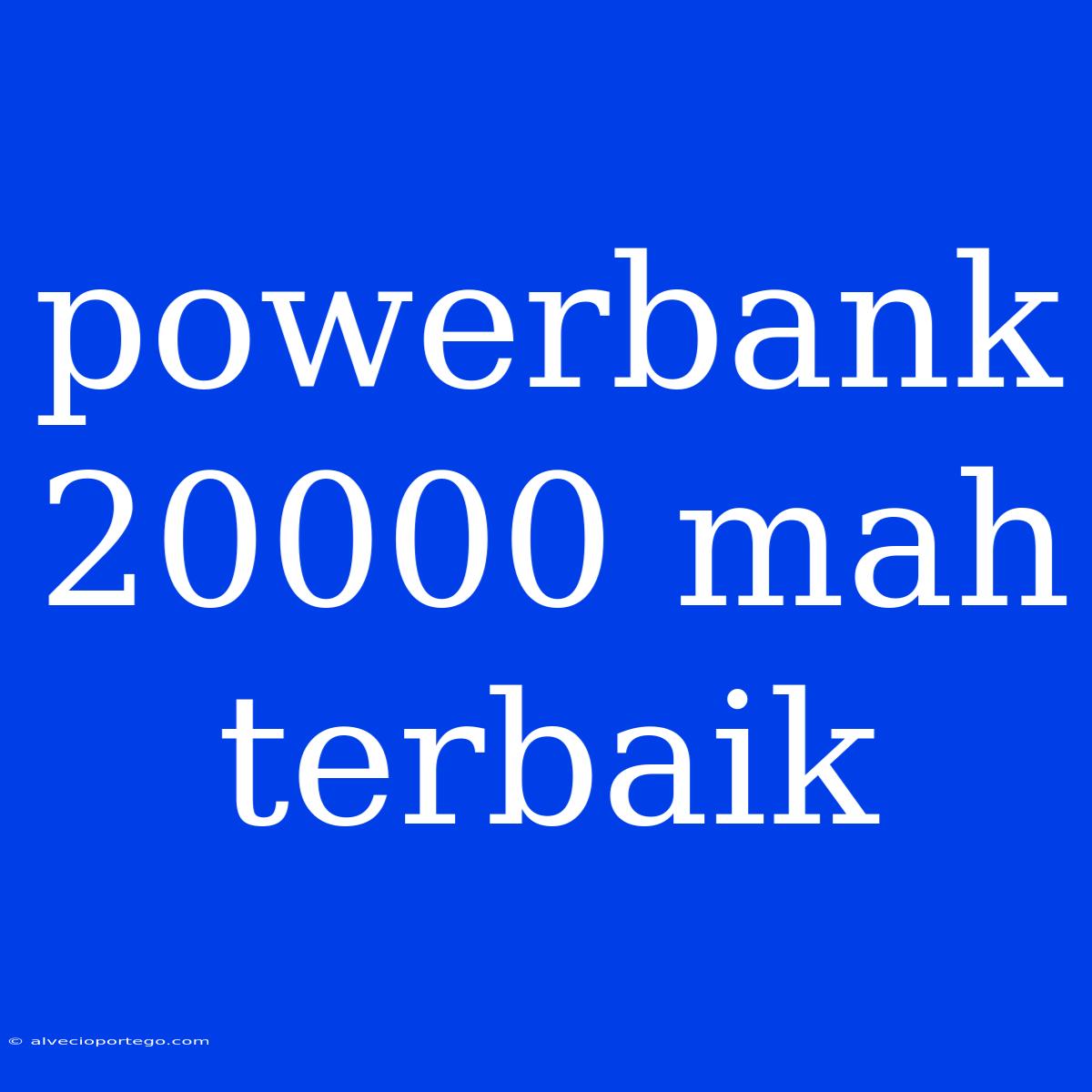 Powerbank 20000 Mah Terbaik