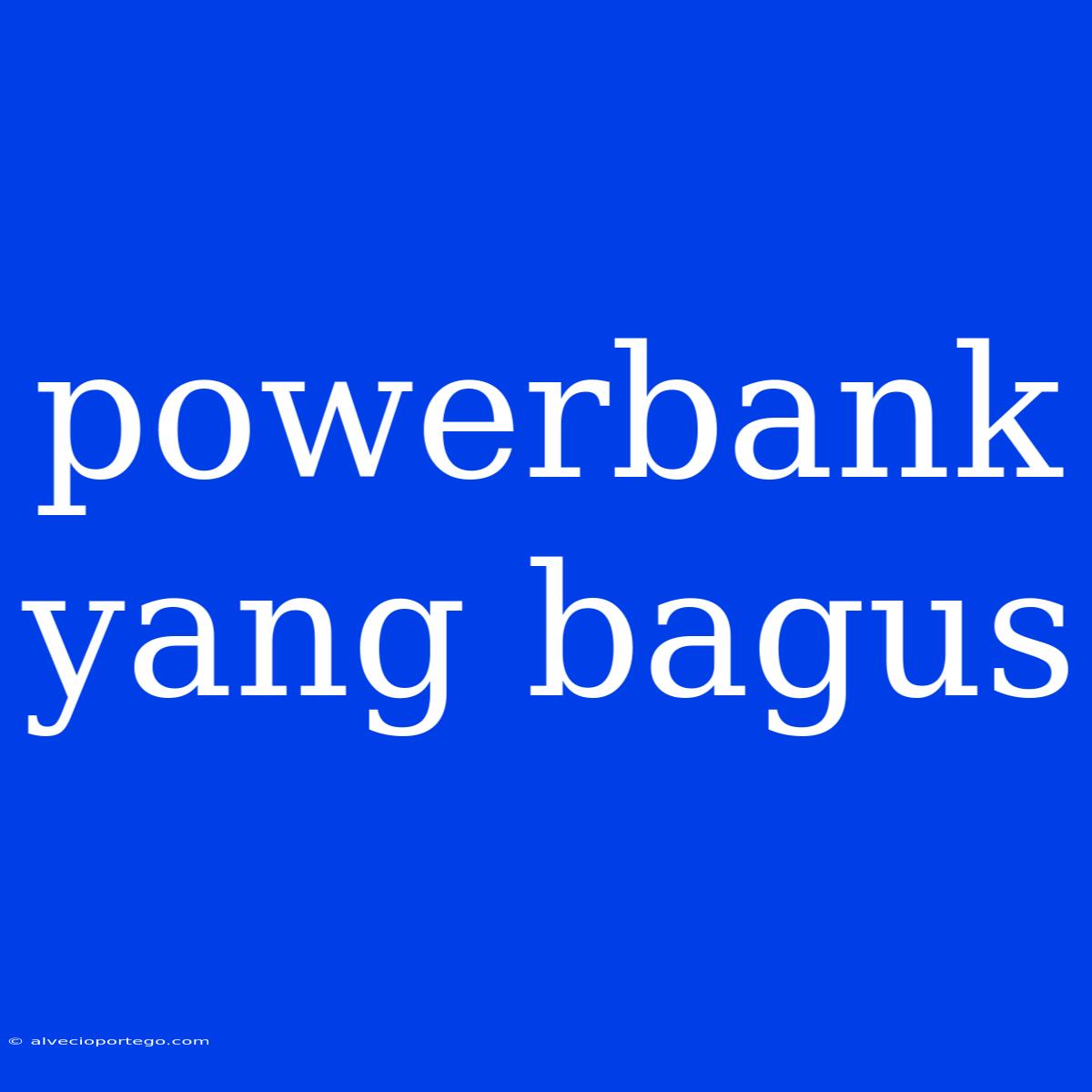 Powerbank Yang Bagus