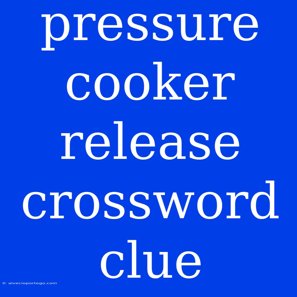 Pressure Cooker Release Crossword Clue