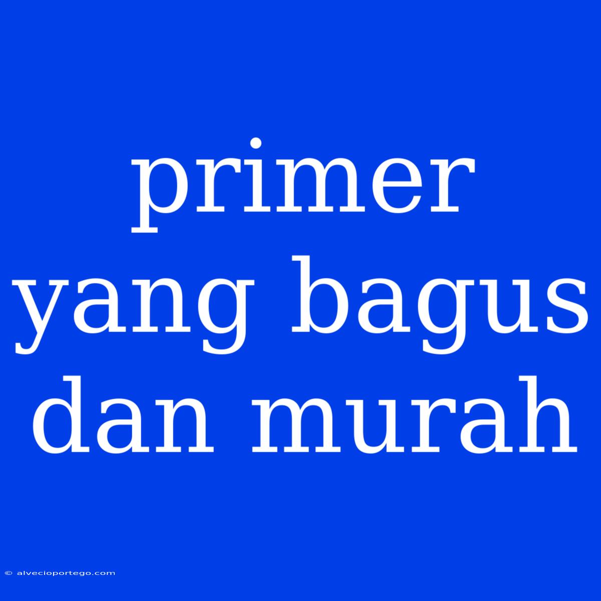 Primer Yang Bagus Dan Murah