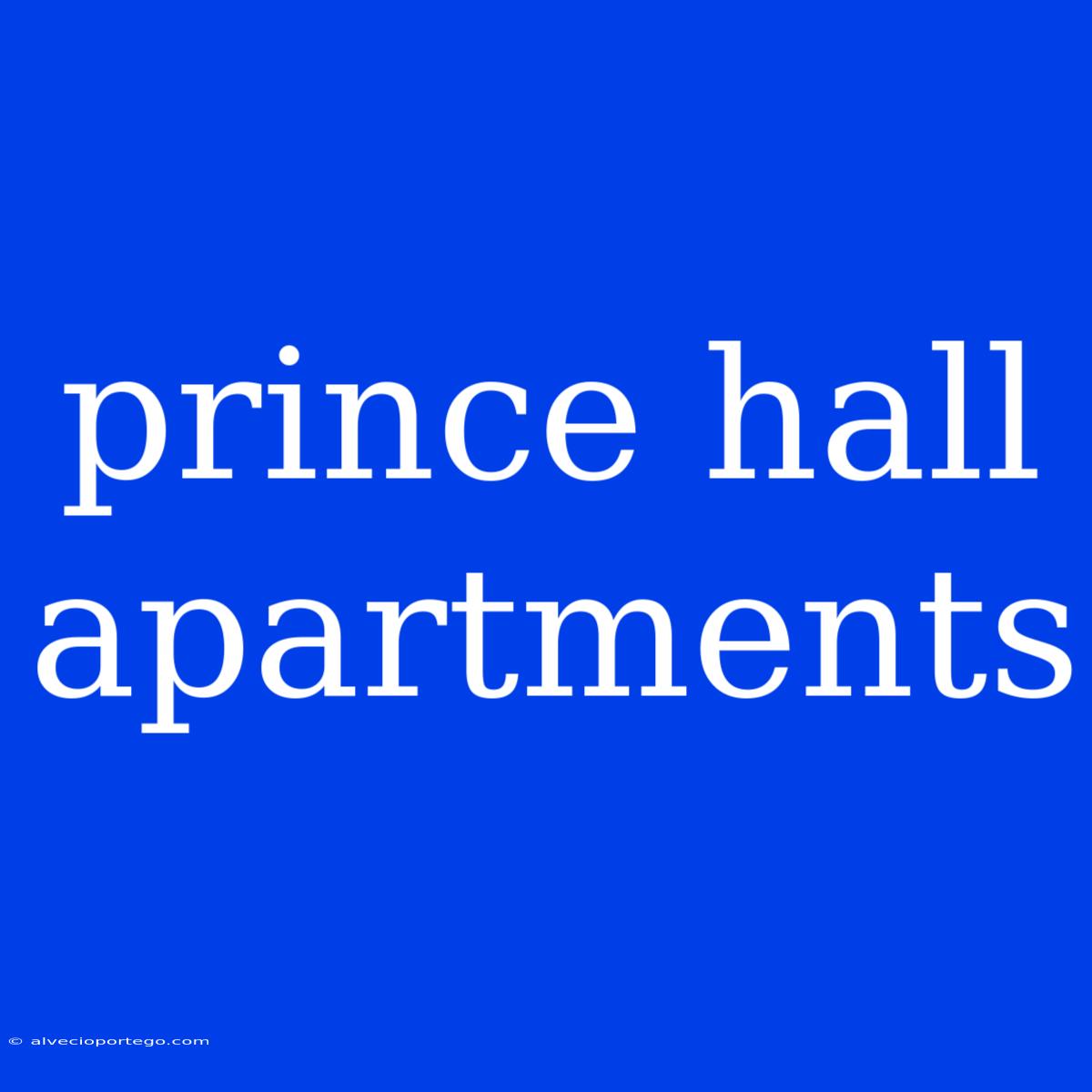 Prince Hall Apartments