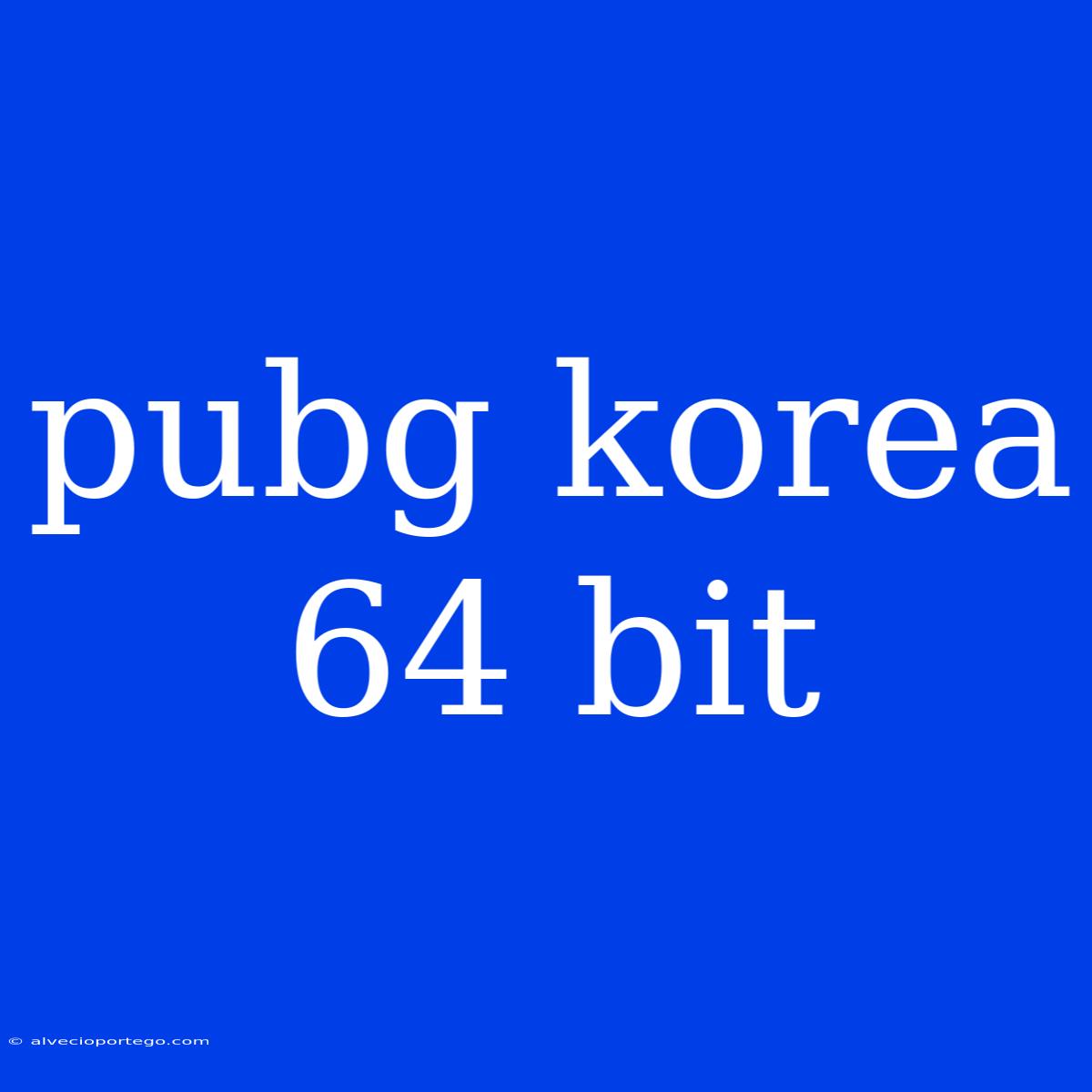 Pubg Korea 64 Bit