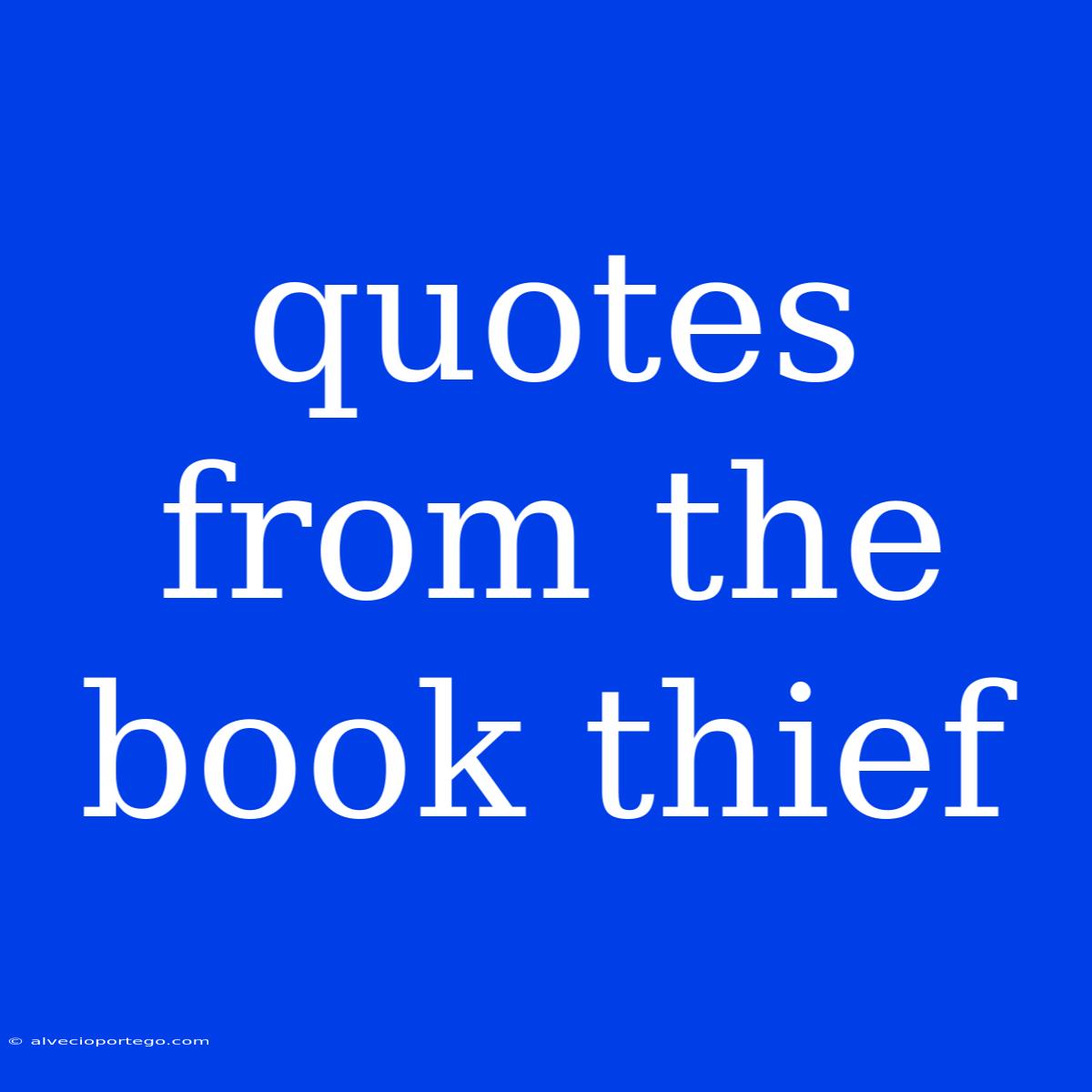 Quotes From The Book Thief