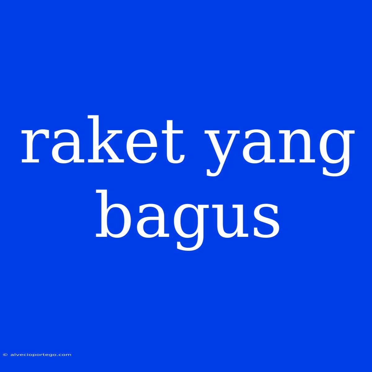 Raket Yang Bagus