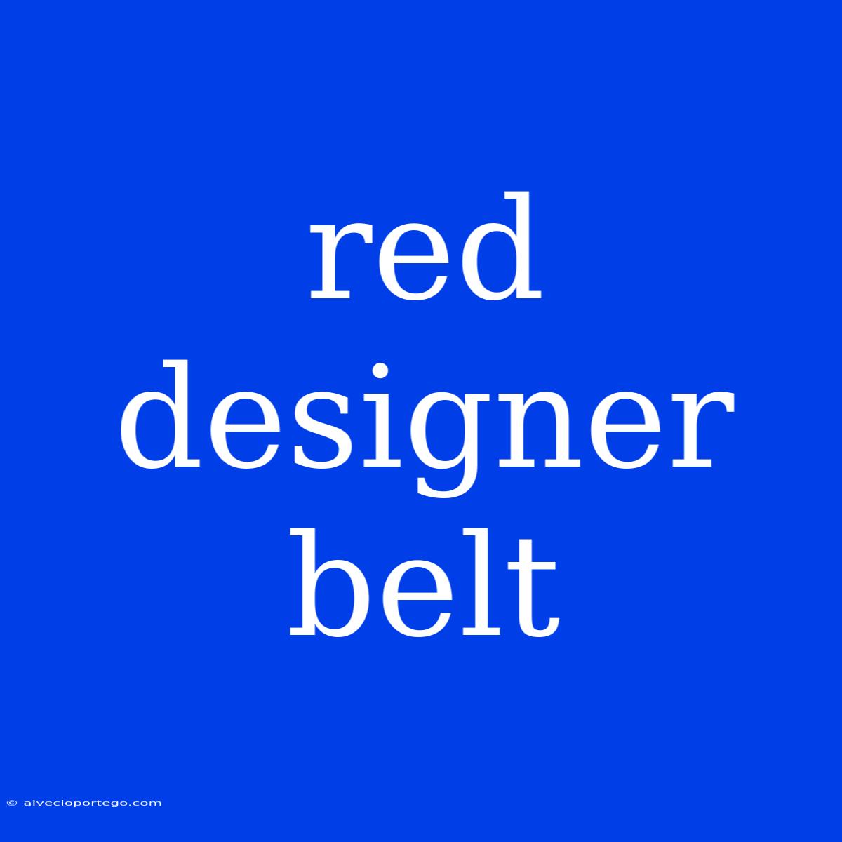 Red Designer Belt