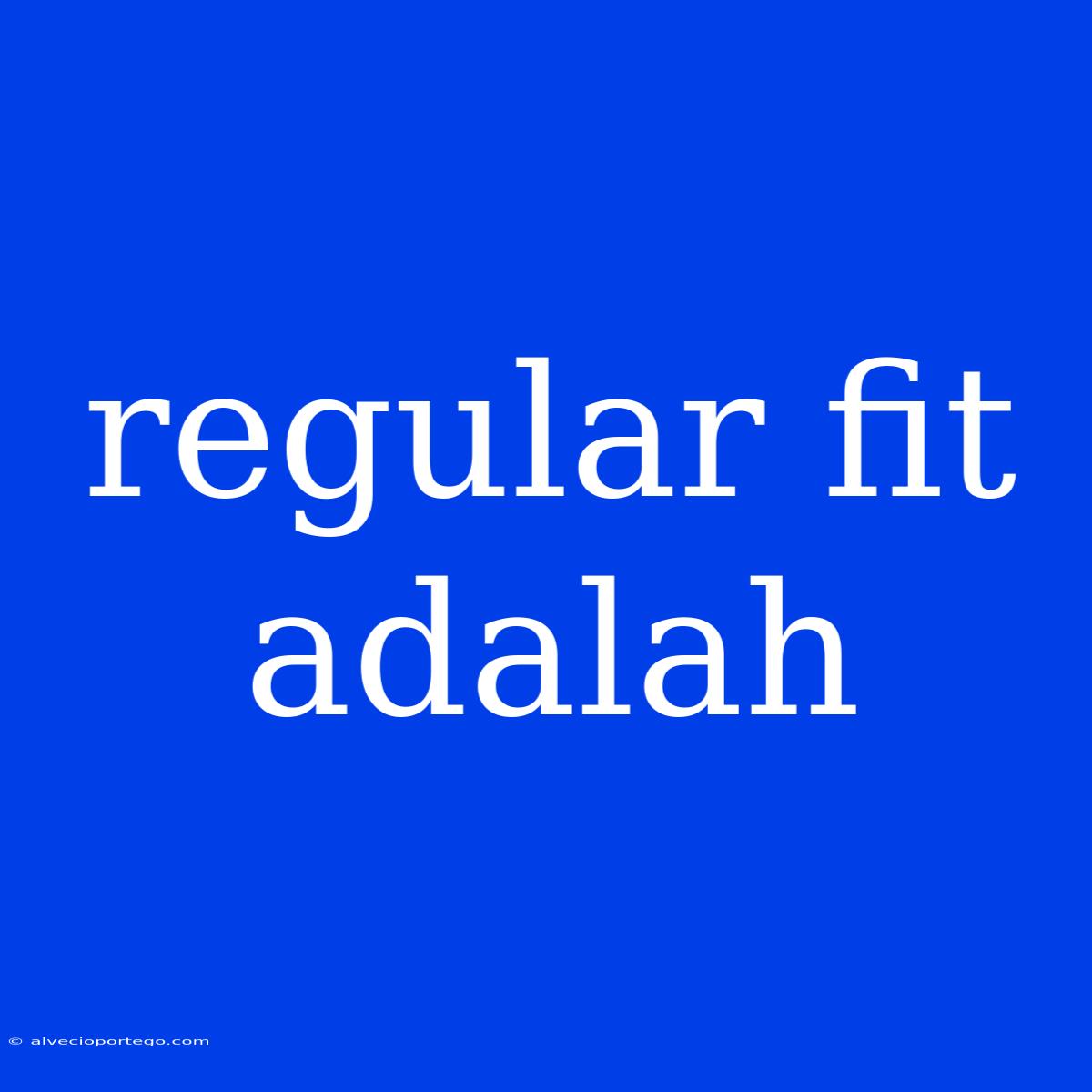 Regular Fit Adalah