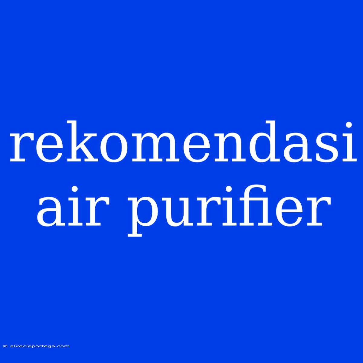 Rekomendasi Air Purifier