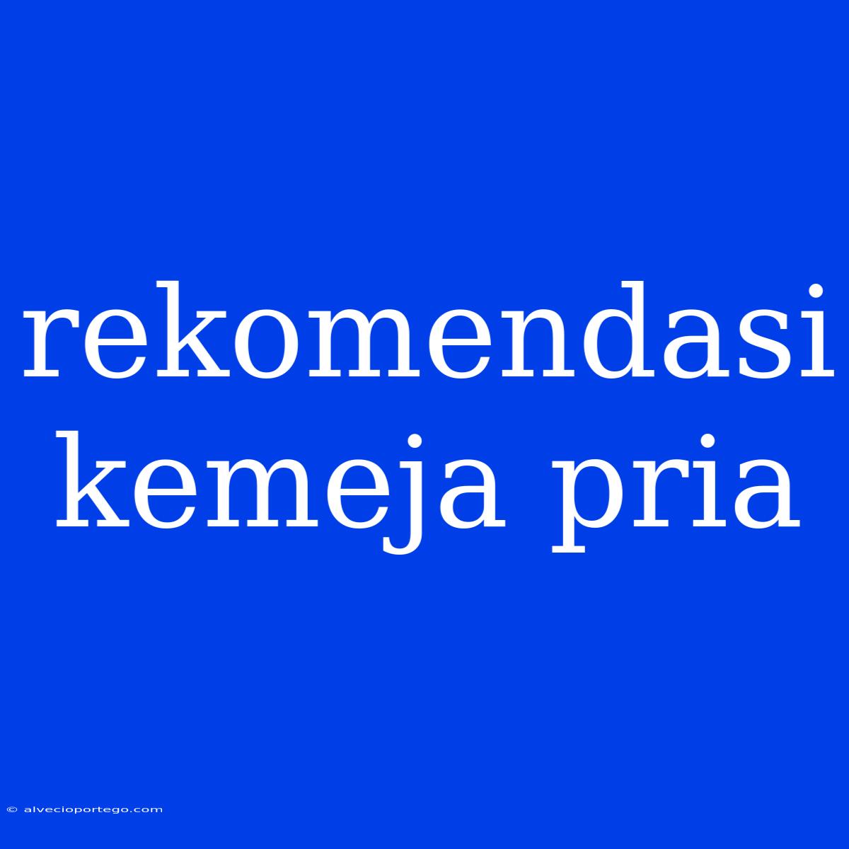 Rekomendasi Kemeja Pria