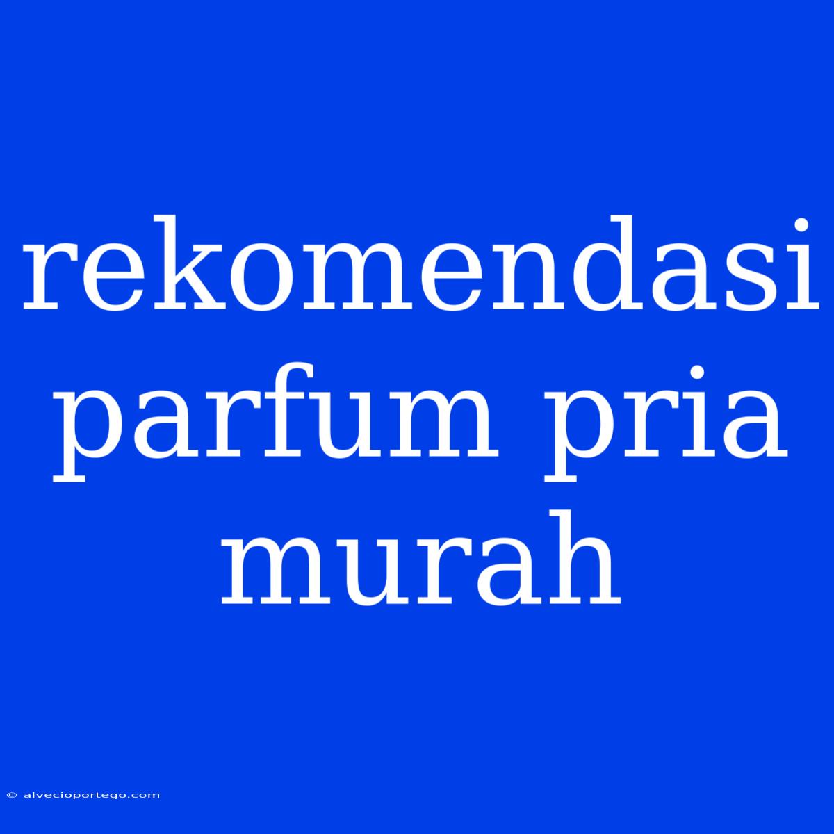 Rekomendasi Parfum Pria Murah