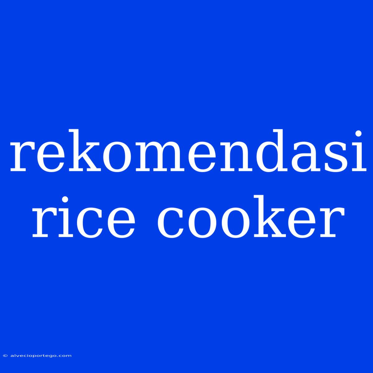 Rekomendasi Rice Cooker