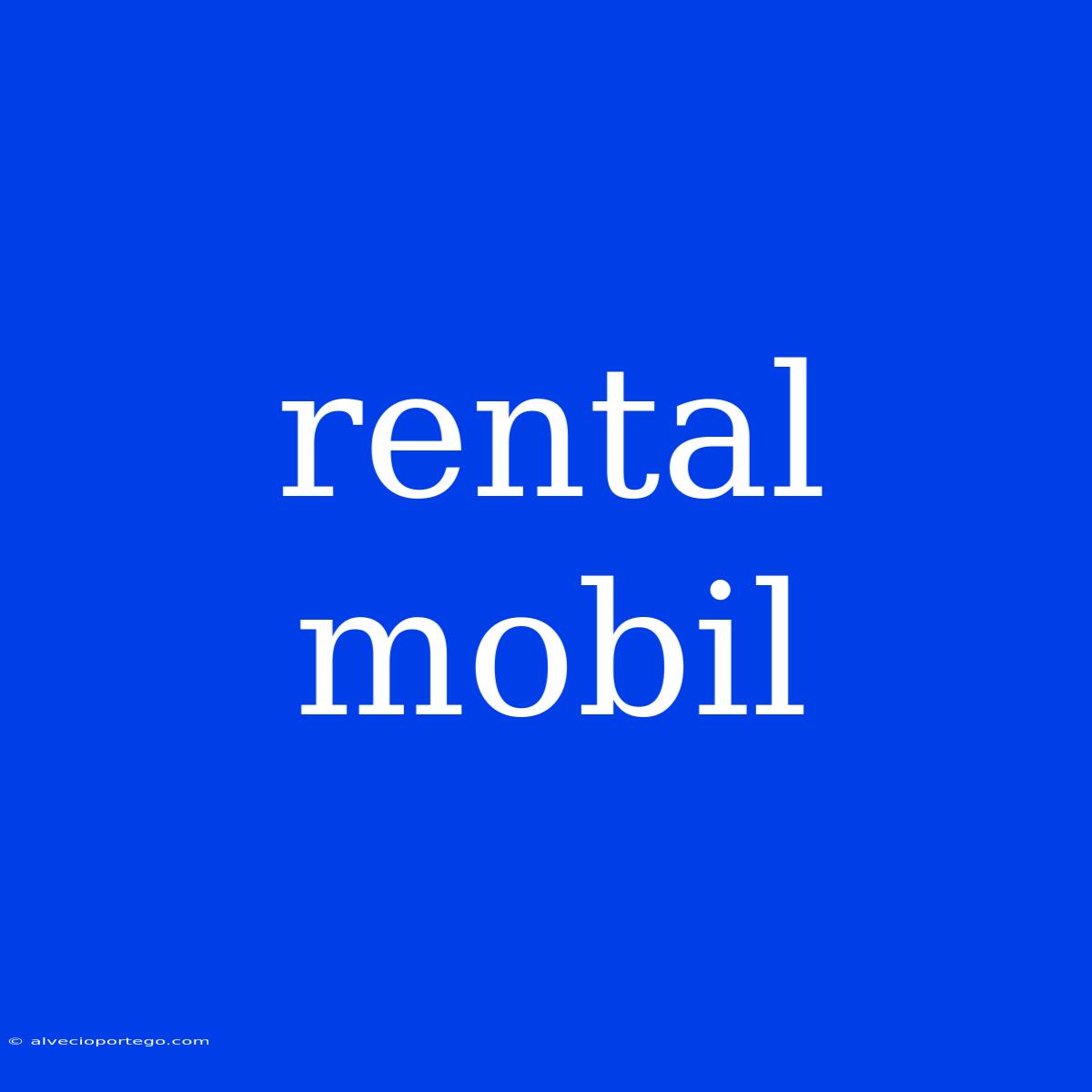 Rental Mobil