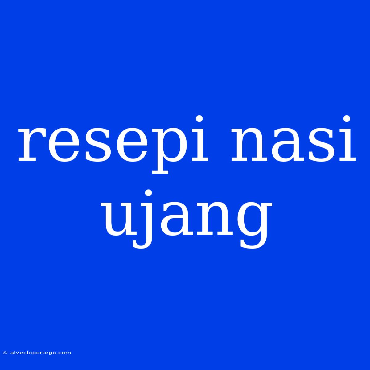 Resepi Nasi Ujang