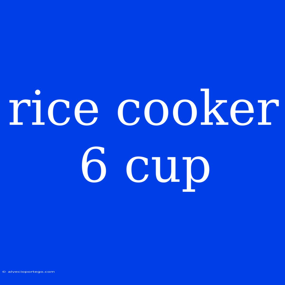 Rice Cooker 6 Cup