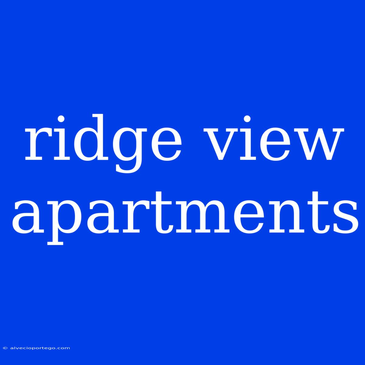 Ridge View Apartments