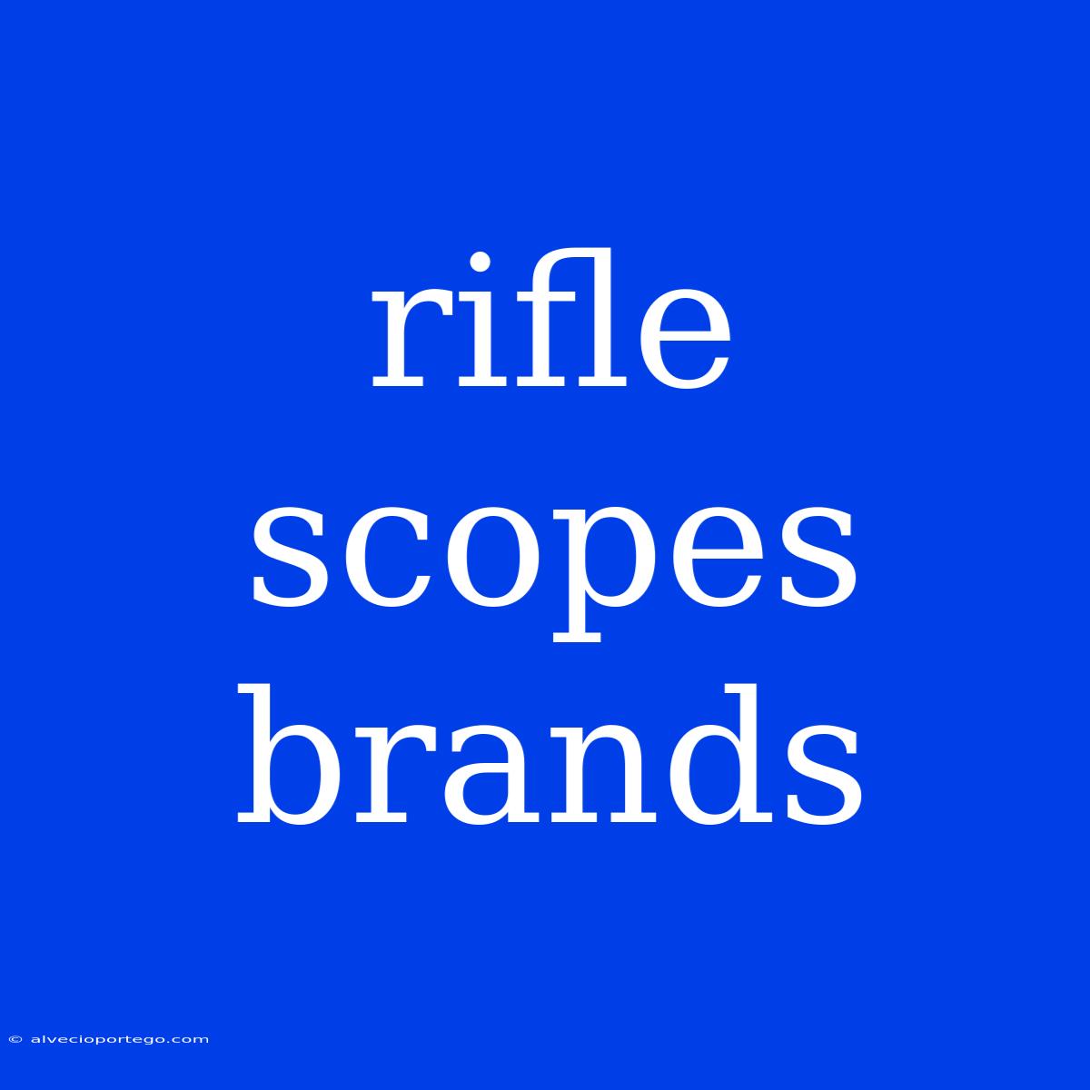 Rifle Scopes Brands