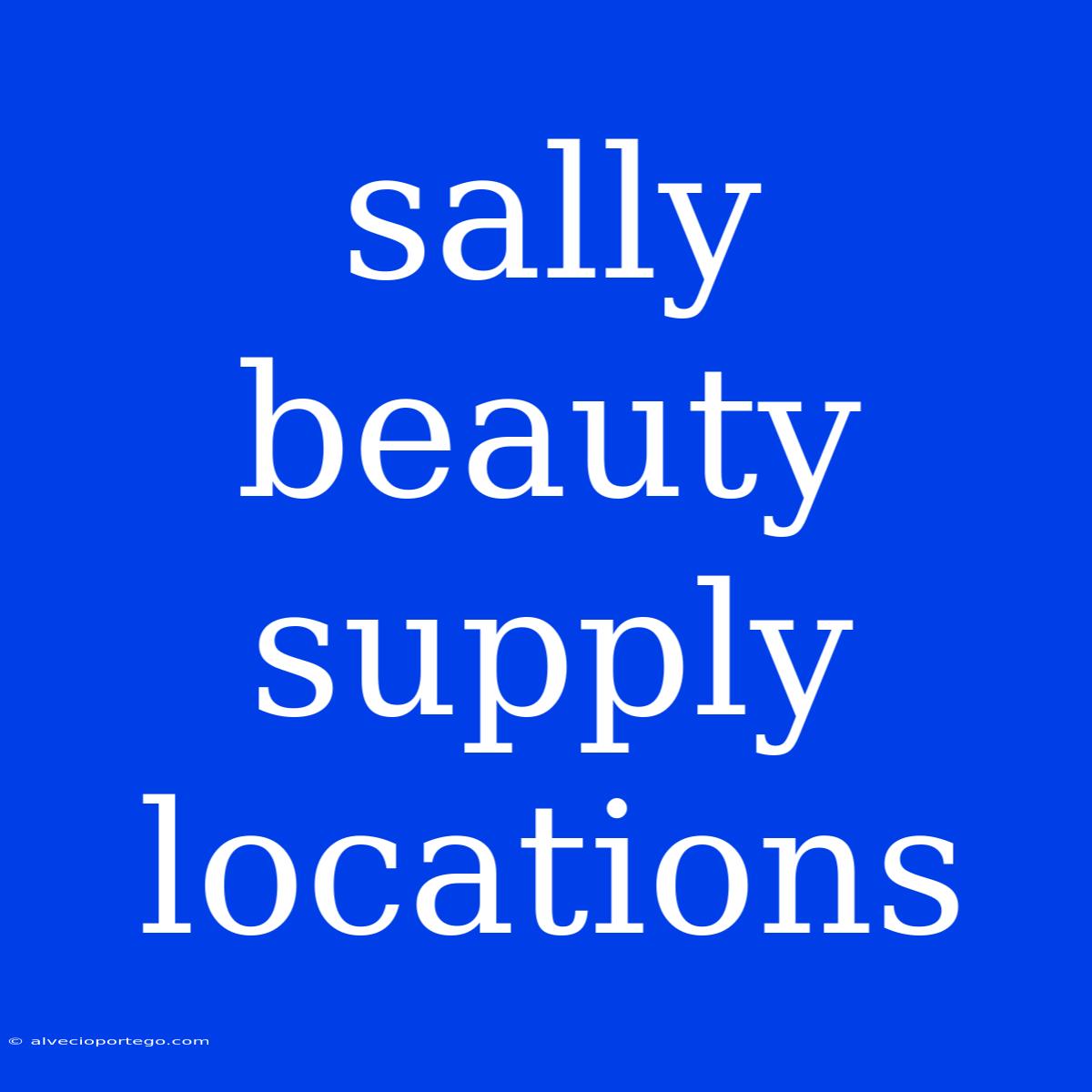 Sally Beauty Supply Locations