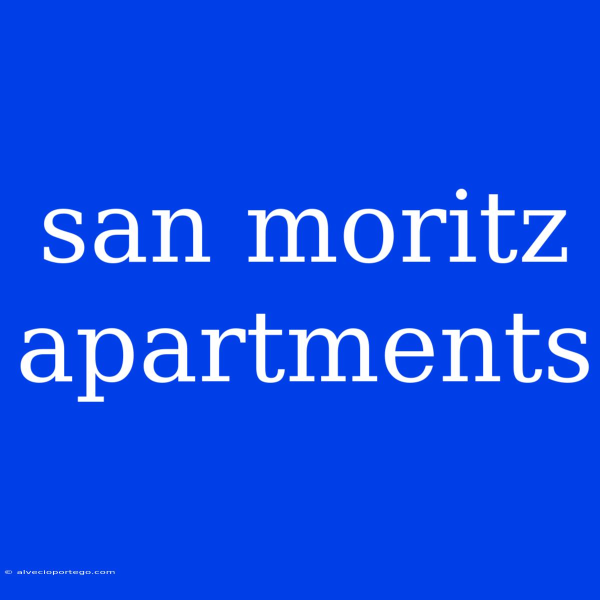 San Moritz Apartments