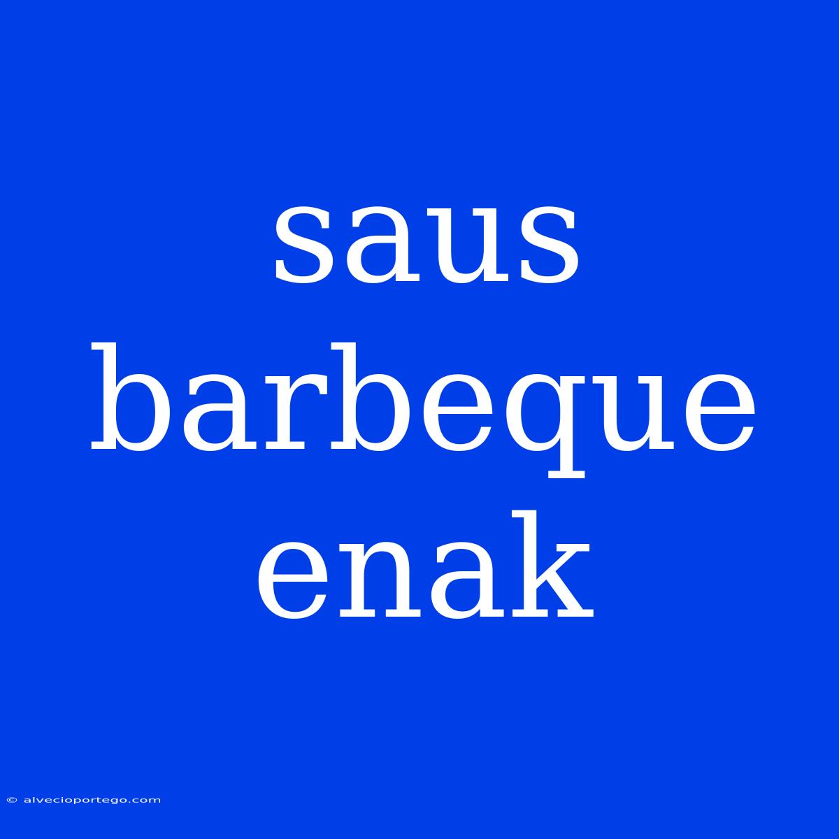 Saus Barbeque Enak