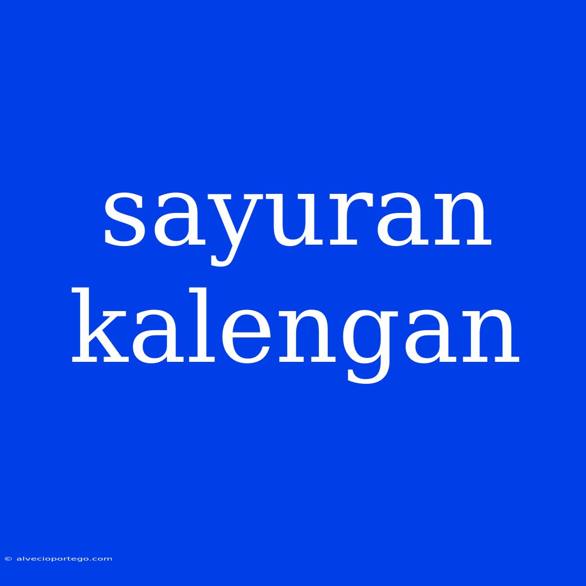 Sayuran Kalengan