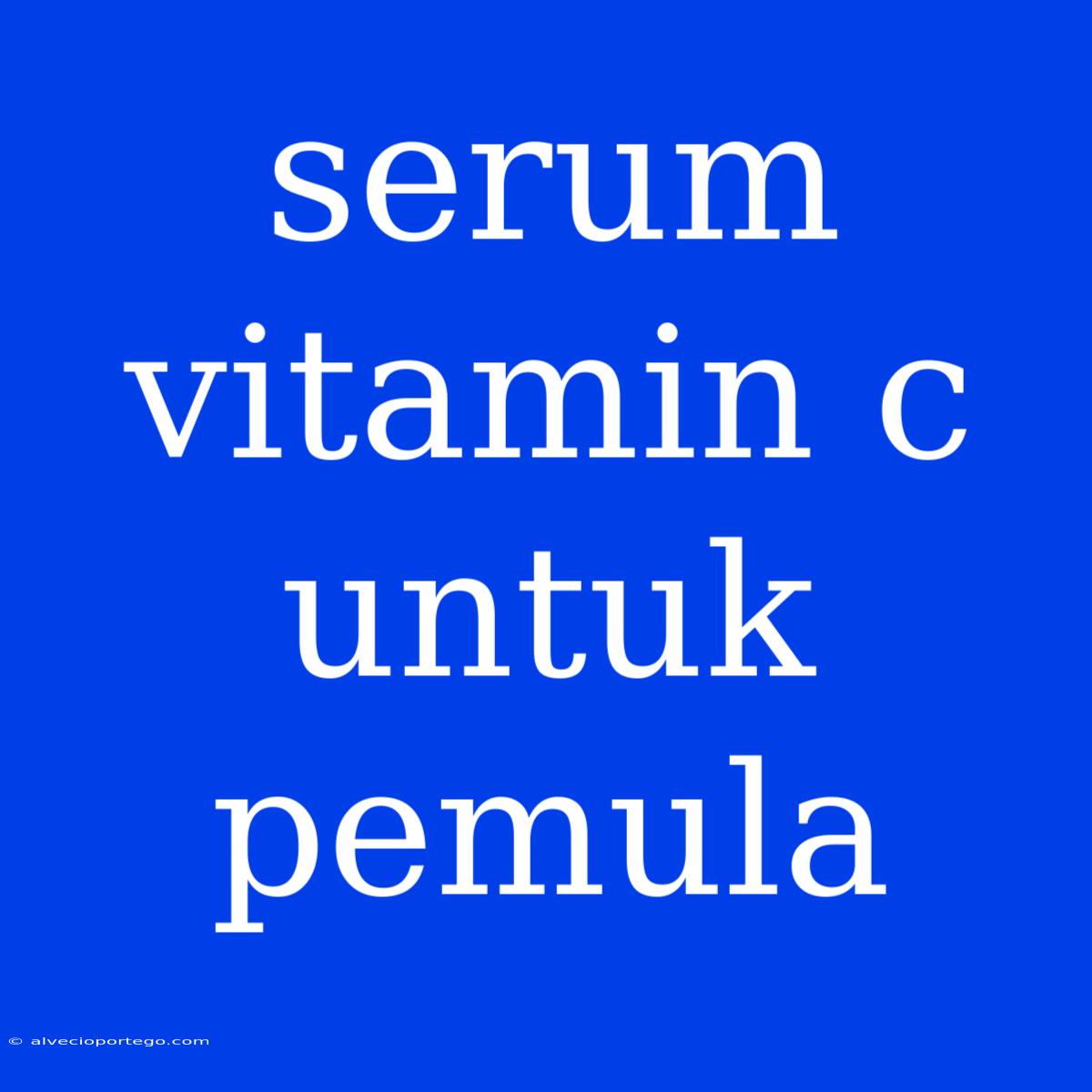 Serum Vitamin C Untuk Pemula