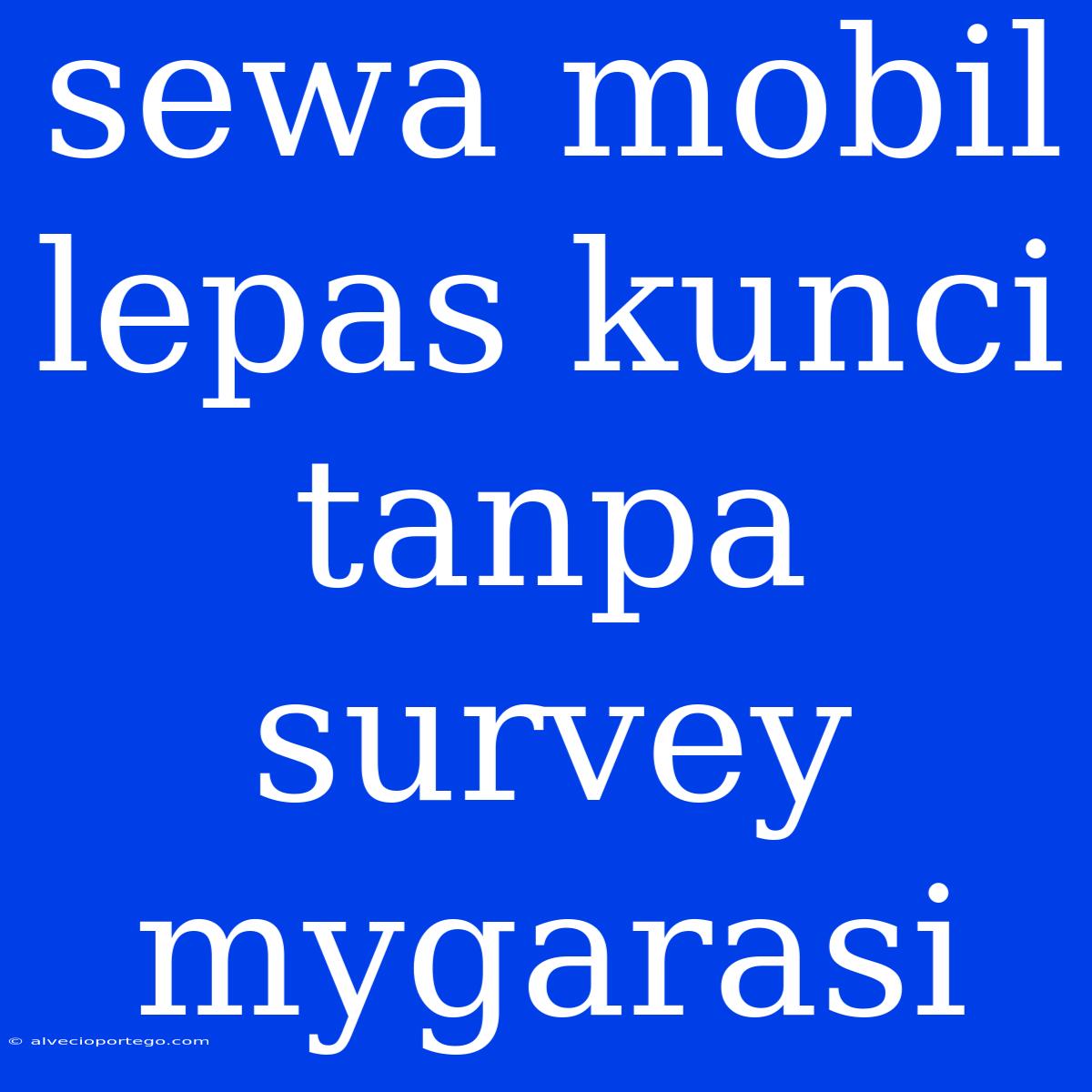 Sewa Mobil Lepas Kunci Tanpa Survey Mygarasi