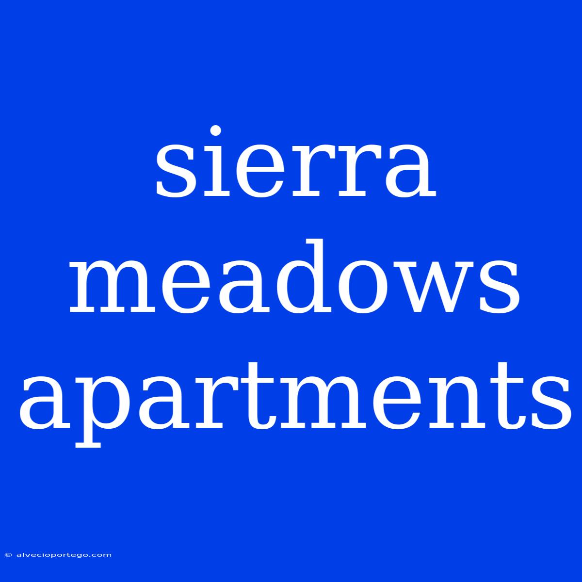 Sierra Meadows Apartments