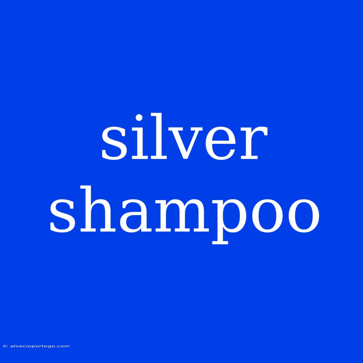 Silver Shampoo